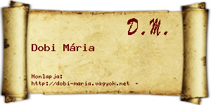 Dobi Mária névjegykártya